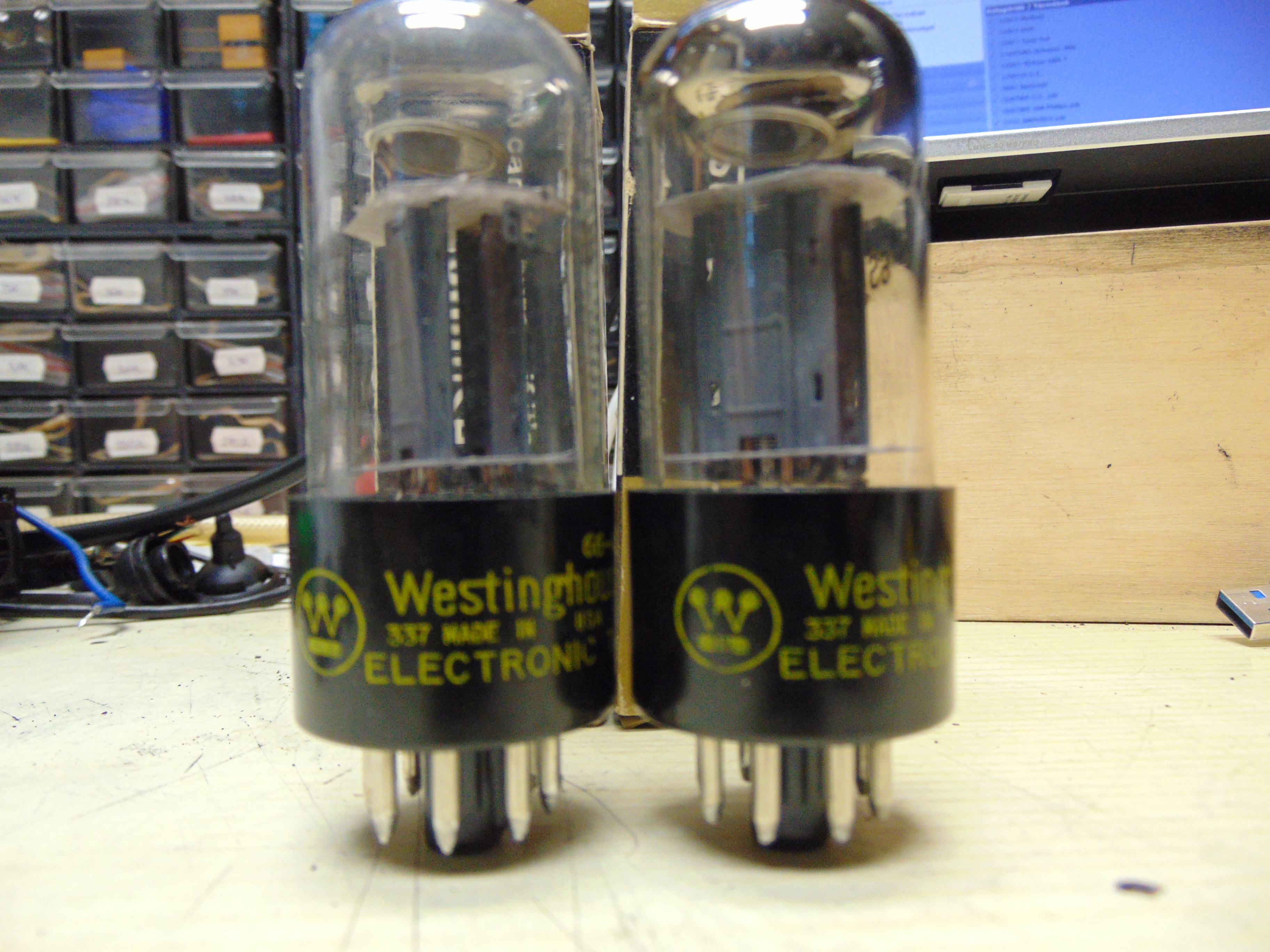 6SN7GTB Westinghouse Paar