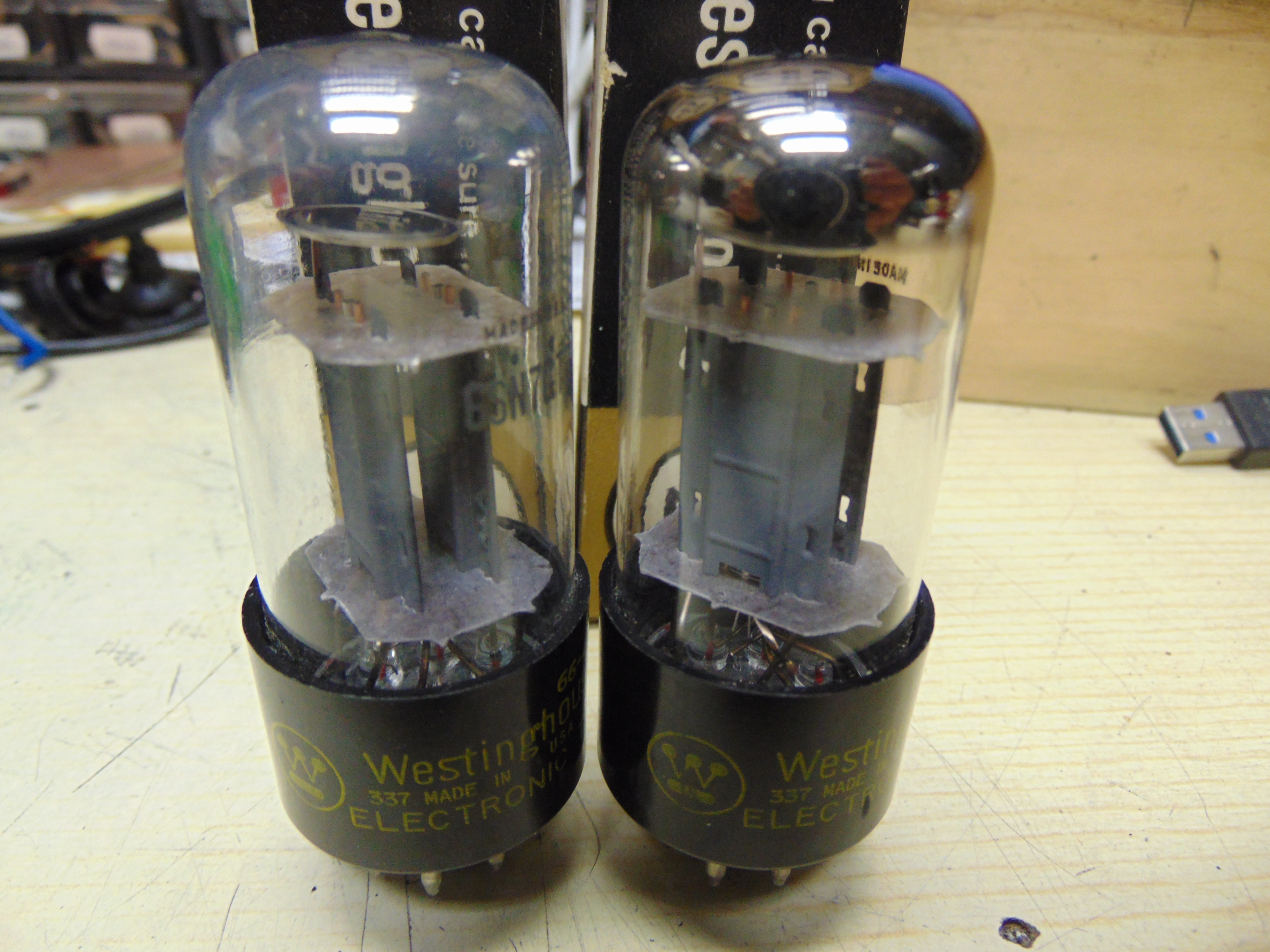 6SN7GTB Westinghouse Paar