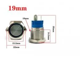 fix önzáró kapcsoló 19mm 230V zöld