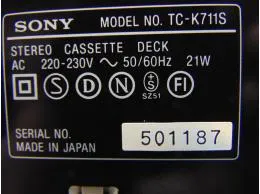 Sony TC-K711 S