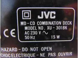 JVC XU-301BK MD-CD